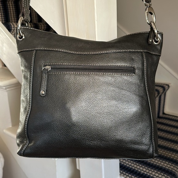 Tignanello Pewter Pebbled Leather Crossbody Bag - Picture 4 of 16
